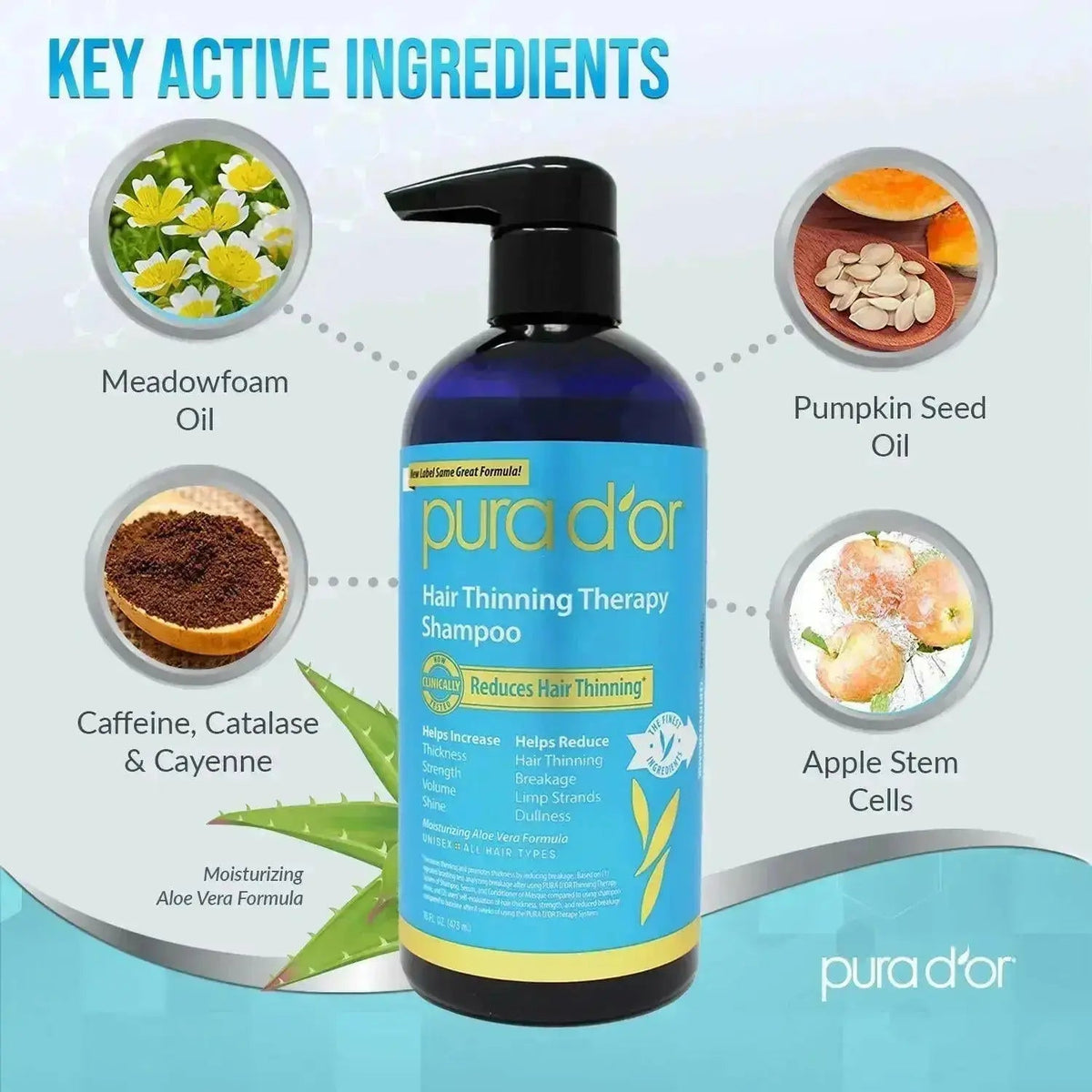 Pura D'or Shampoo & Hair Oil Set for Fuller-Looking Hair | Ammuri