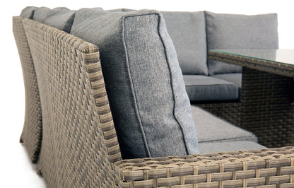 Palma Grey Rattan Garden Lounge Set, Cover and Cushion Box Bundle