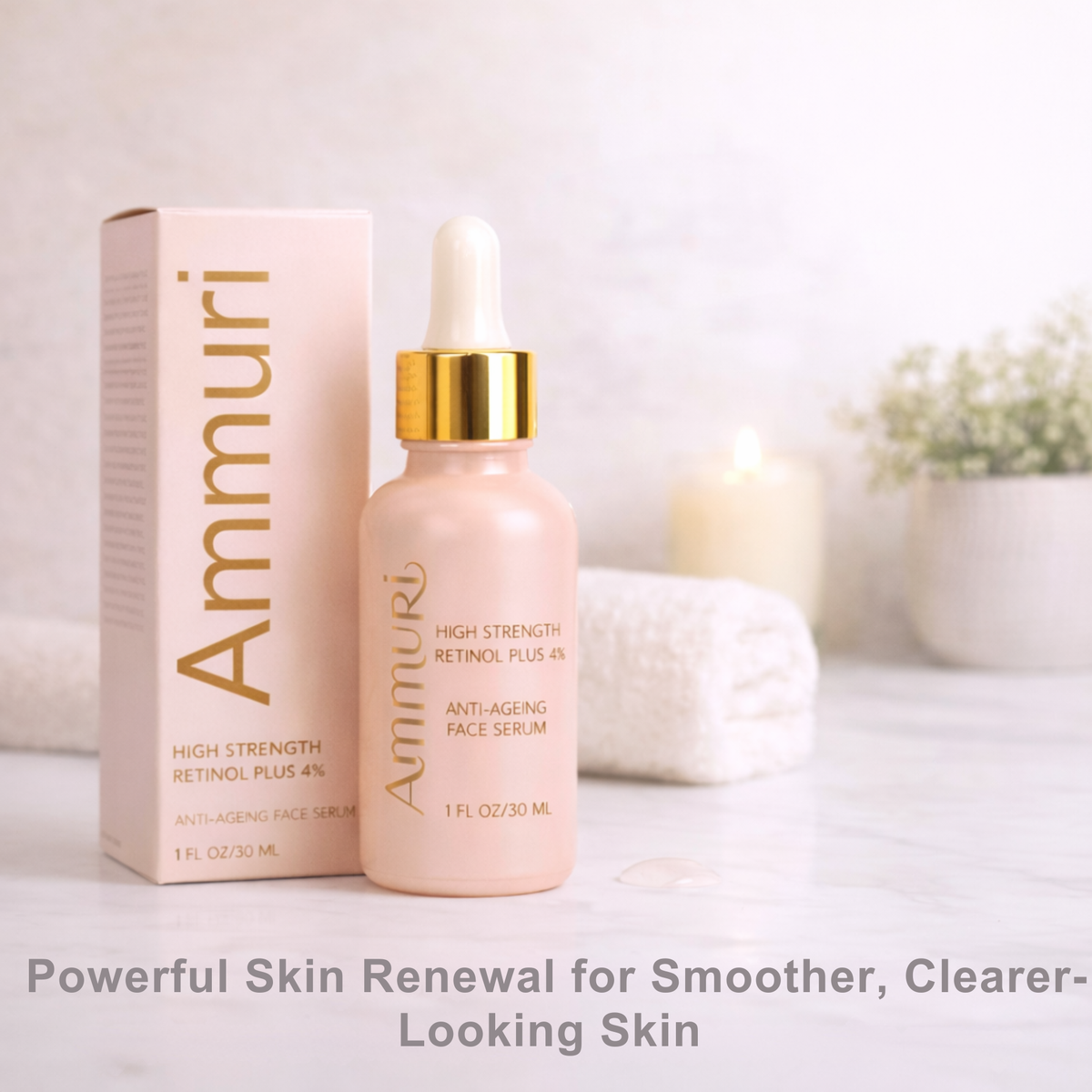 High Strength Retinol 4% Serum for Fine Lines & Uneven Tone (30ml) | Ammuri