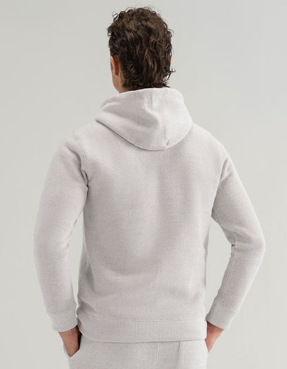 Beige Textured Pullover Nantucket Hoodie