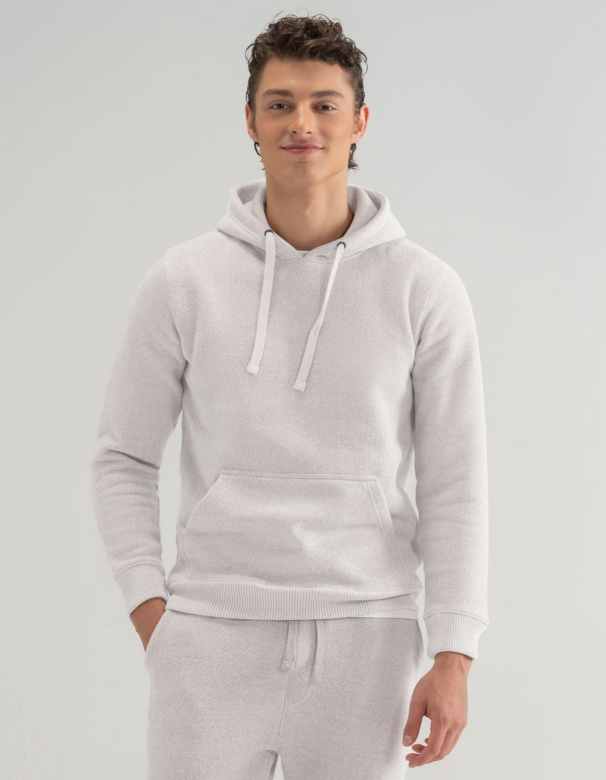 Beige Textured Pullover Nantucket Hoodie