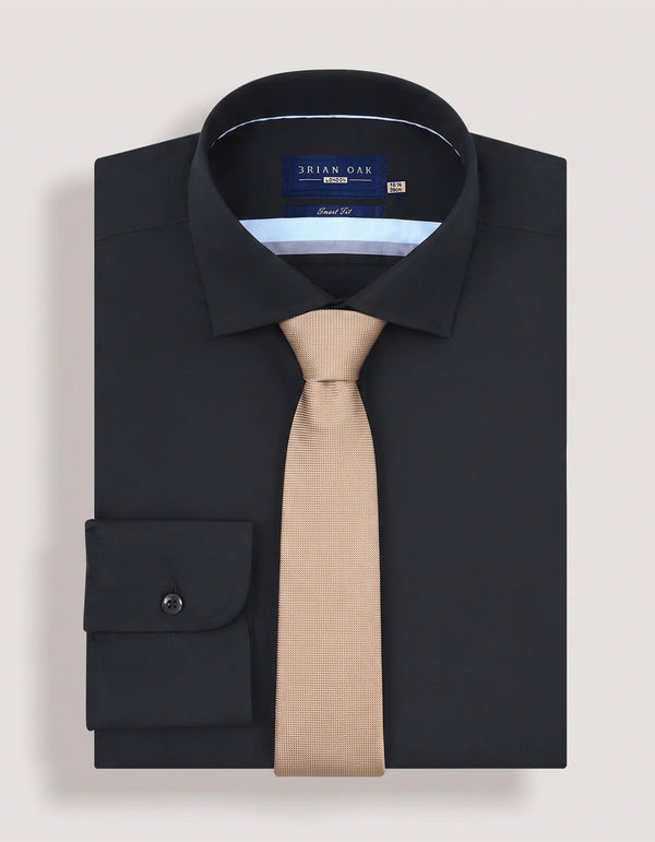 Peach Self Printed Silk Tie