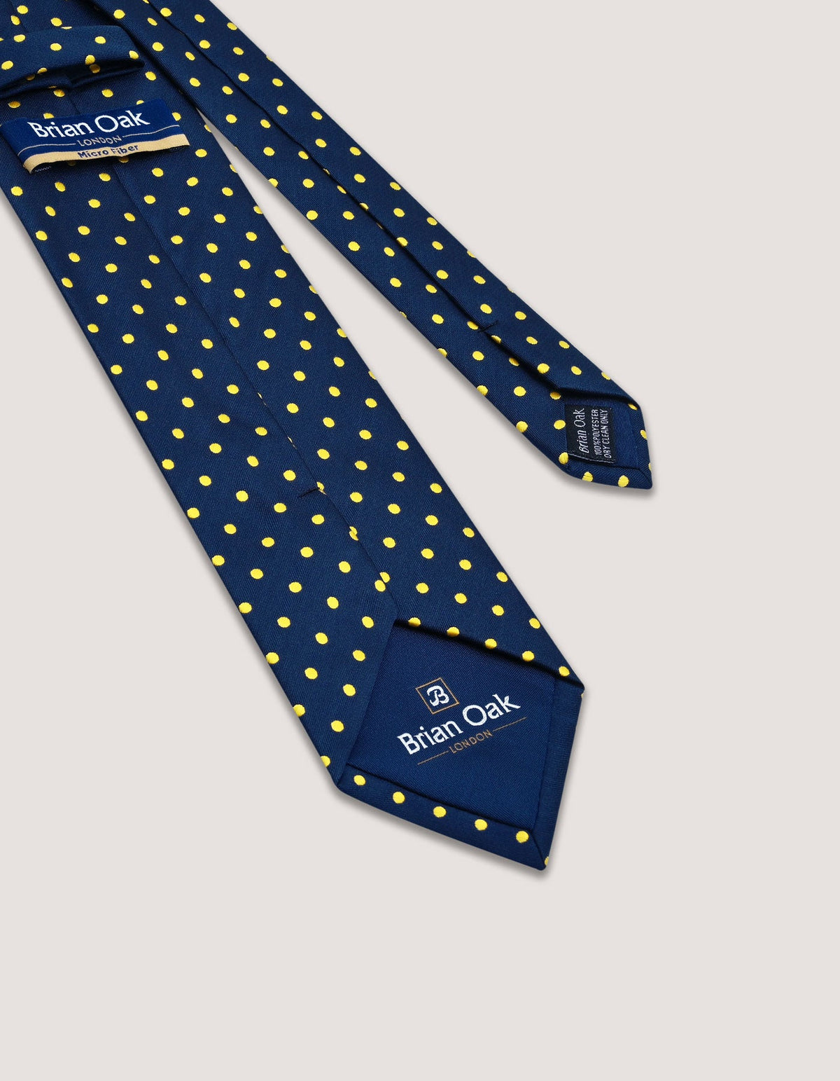 Sunflower Yellow Dotted Microfiber Tie