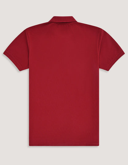 Red Regular Fit Cotton Polo Shirt
