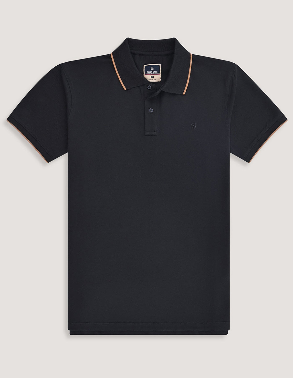 Black Pique Polo Shirt