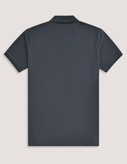 Charcoal Grey Pique Polo Shirt