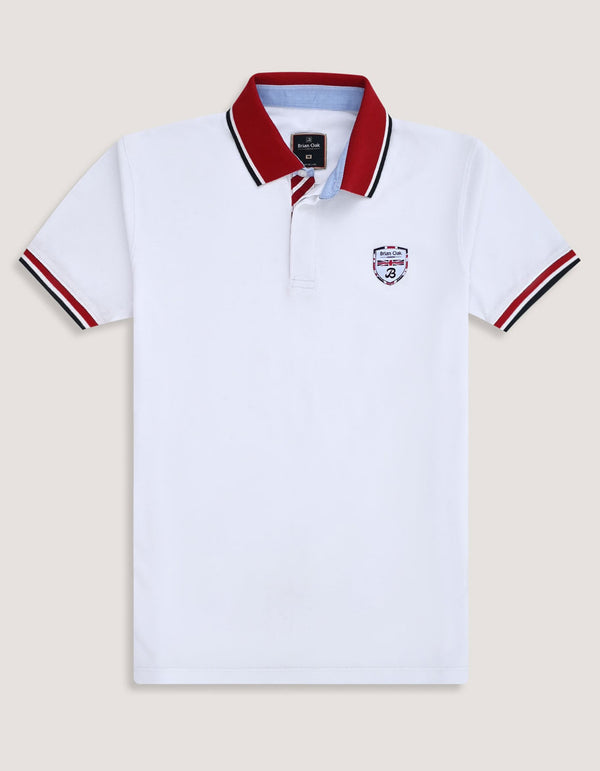 White Union Jack Polo Shirt