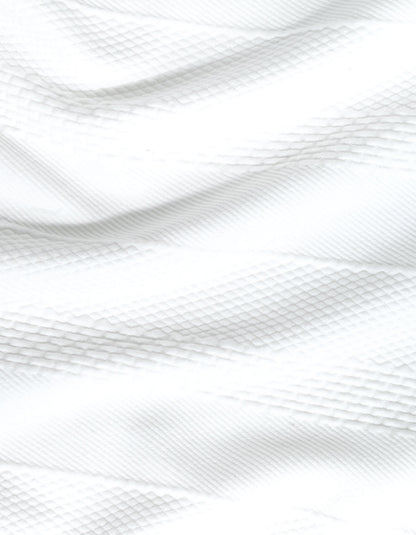 Off White Textured Jacquard Sweatshirt