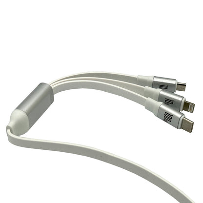 USB C 3 in 1 100W 1.2M Retractable Fast Data Charging Cable VD-DCA08