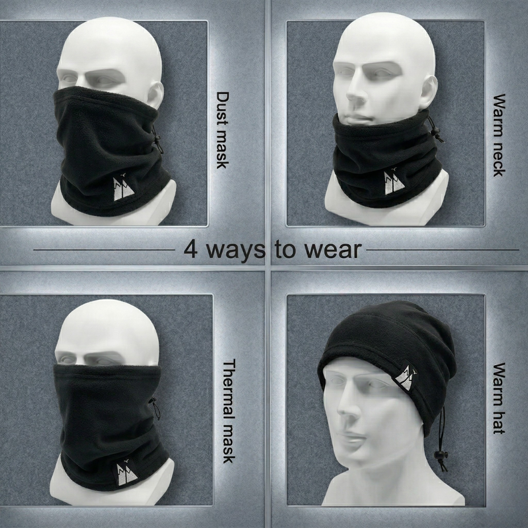 HikeWare Adjustable Thermal Fleece Snood | Windproof Neck Warmer & Face Mask