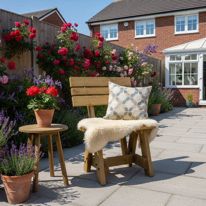 Victoria Garden Fence Bench with Backrest - Rustic Finish