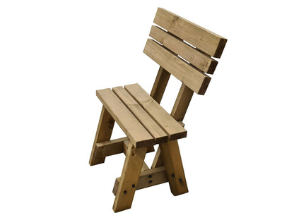 Victoria Garden Fence Bench with Backrest - Rustic Finish