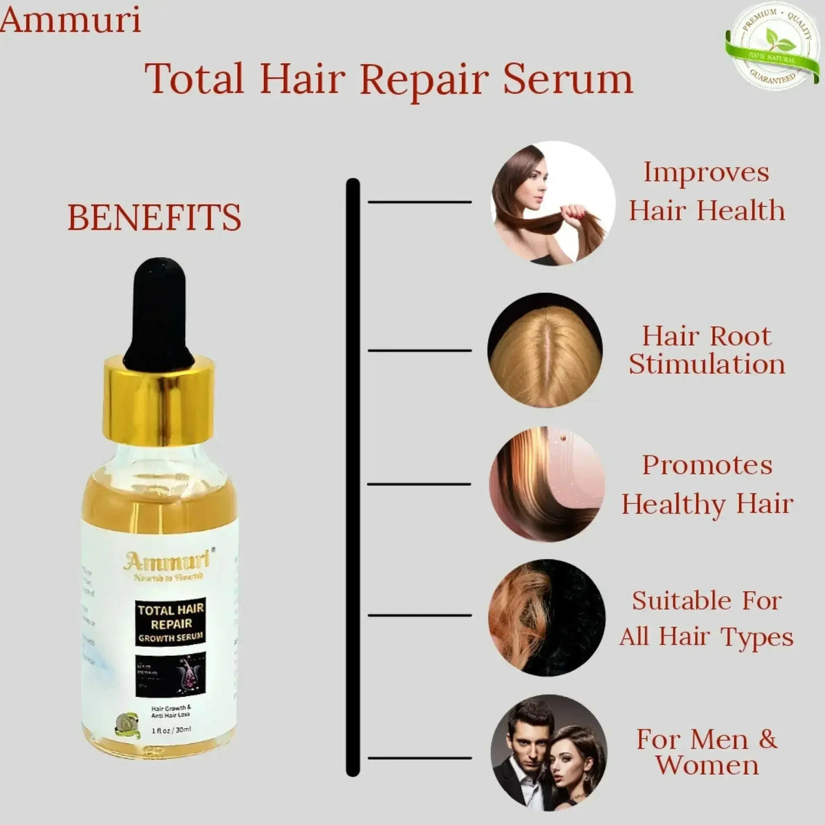 Botanical Hair & Scalp Oil for Thinning-Looking Hair 50ml | Ammuri