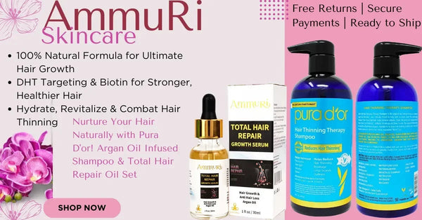 Pura D'or Shampoo & Hair Oil Set for Fuller-Looking Hair | Ammuri