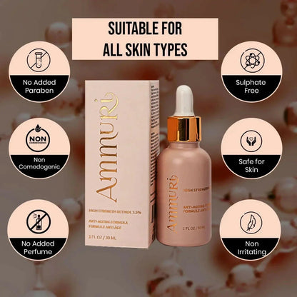 Retinol 3.5% Serum with Hyaluronic Acid & Vitamins (30ml) | Ammuri