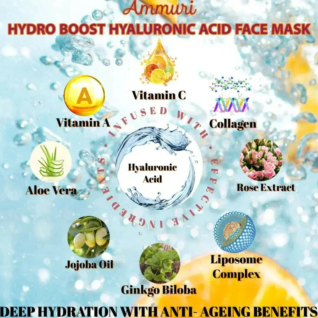 Hyaluronic Acid & Vitamin C Hydrating Face Serum | Ammuri