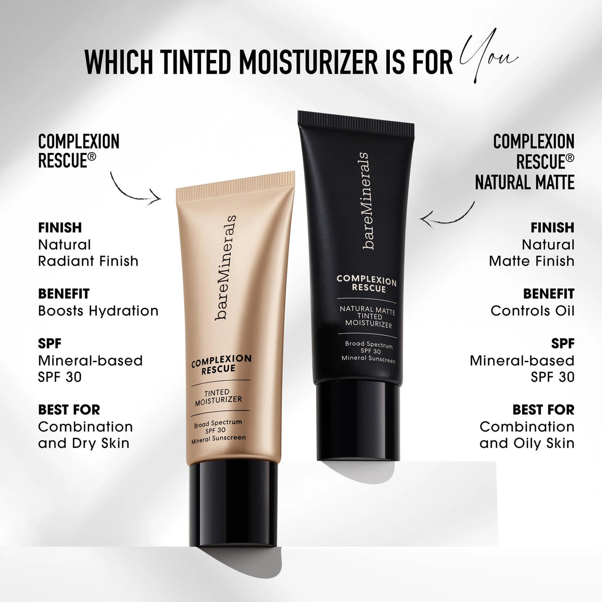 bareMinerals Complexion Rescue Natural Matte Tinted Moisturizer SPF 30 – Sienna 10 | Oil-Control, Vegan