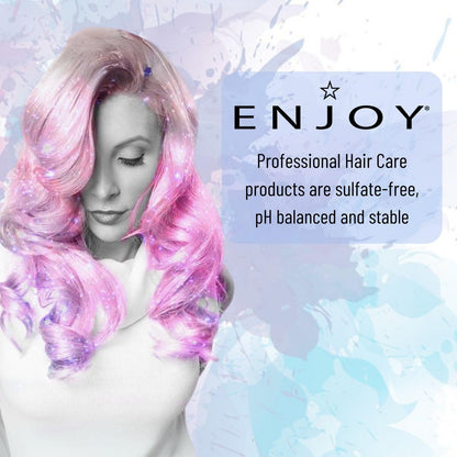 Enjoy Fiber Styling Gel – Firm Flexible Hold, Water-Based, Castor Oil, Color-Safe, 2.1 oz