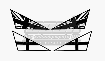 MK8 / MK8.5 Ford Fiesta Front Quarter Window Panels - Flag Edition
