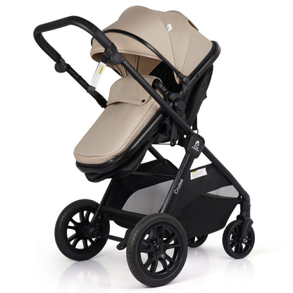For Your Little One Cruise 3 In 1 Travel System With Car Seat And ISOFIX Base - Dune Beige (Free Cupholder And Seat Liner Included!)