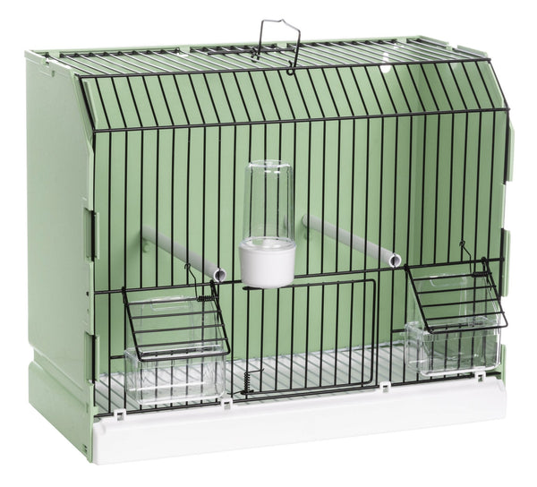 Green Show Bird Cage With Black Wire Front