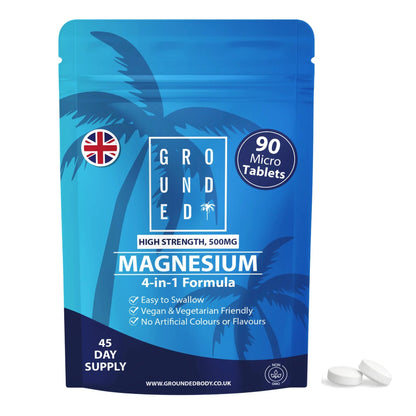 Grounded 4-in-1 Magnesium 500mg Tablets – Comprehensive Support for Mind & Body