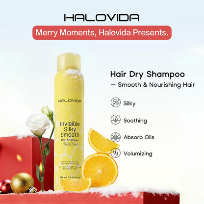 HALOVIDA Dry Shampoo Silky Yuzu – No White Residue, Oil Absorption & Volumizing (5.07 oz)