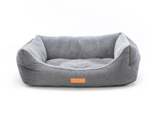 THE BALMORAL | LUXURY HERRINGBONE BOLSTER DOG BED