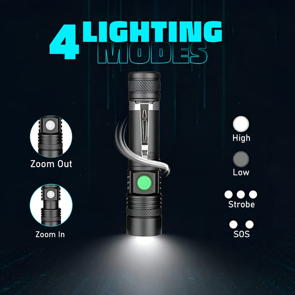 HikeWare Ultra Bright LED Pocket Flashlight - 3000 Lumens