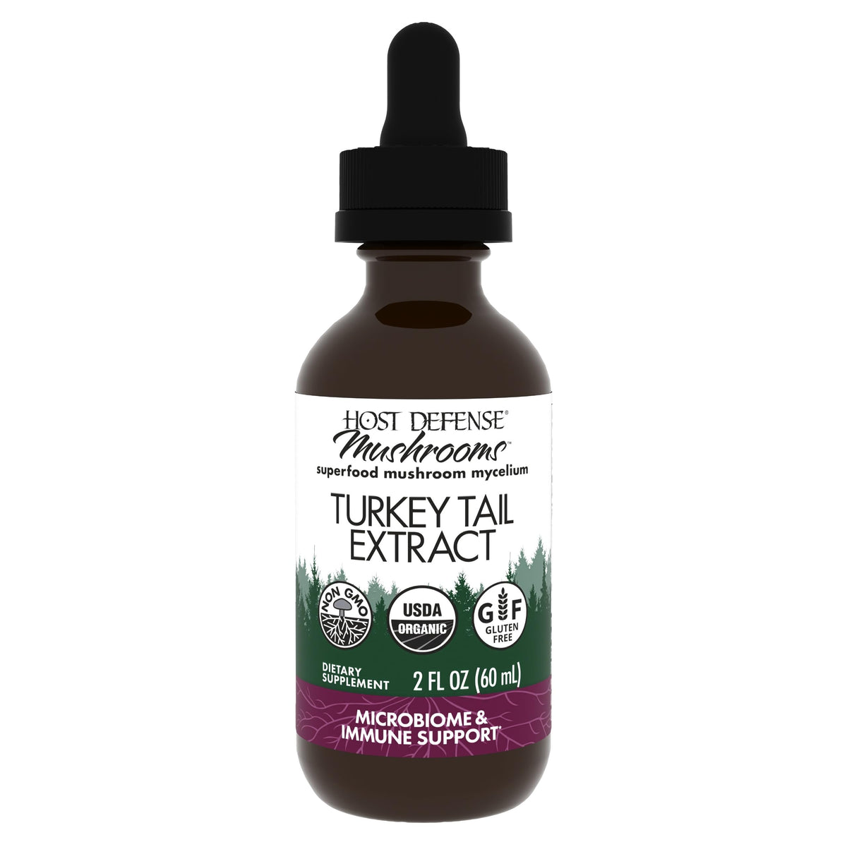 Host Defense Turkey Tail Extract – Digestive Health & Immune Support (2 oz)