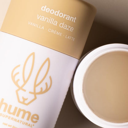 HUME SUPERNATURAL Aluminum Free Deodorant – Vanilla Daze 3-Pack | Probiotic, Plant-Based