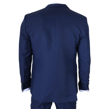 IM49 - Men's 3 Piece Blue Tailored Fit Suit