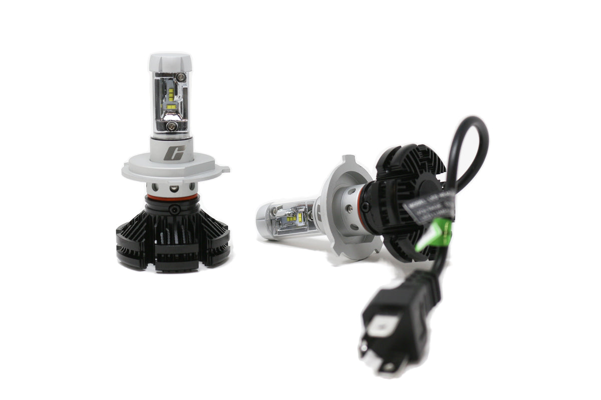 #Enhanced H4 LED Headlight Bulb Kit – 6000K with DIY Tint Film | 12,000 Lumens | Dip & Main Beam (472 | P43t)