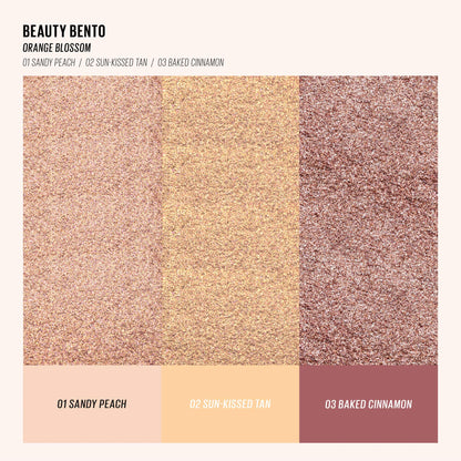 KAJA Beauty Bento Bouncy Eyeshadow Trio – Orange Blossom Peach Orange Tones, Travel Size 0.03 oz, Allure Best of Beauty 2019