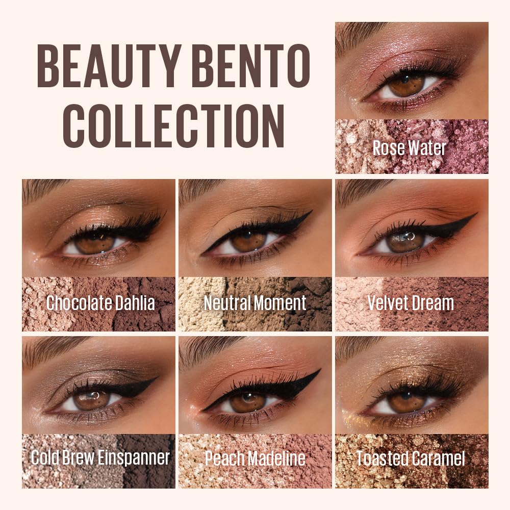 KAJA Beauty Bento Bouncy Eyeshadow Trio – Orange Blossom Peach Orange Tones, Travel Size 0.03 oz, Allure Best of Beauty 2019