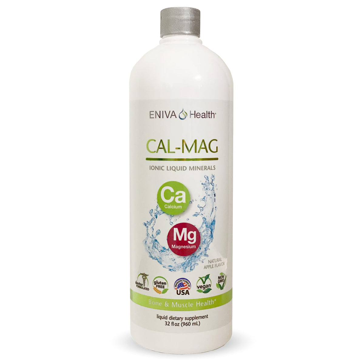 Liquid Ionic Calcium Magnesium Supplement (32oz) – Healthy Bones, Hair & Nails | Eniva Health