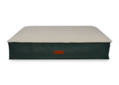 THE RICHMOND | LUXURY GREEN FLAT PILLOW DOG BED