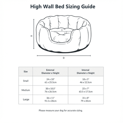 THE COTSWOLD | LUXURY HIGH WALL BOUCLE DOG BED