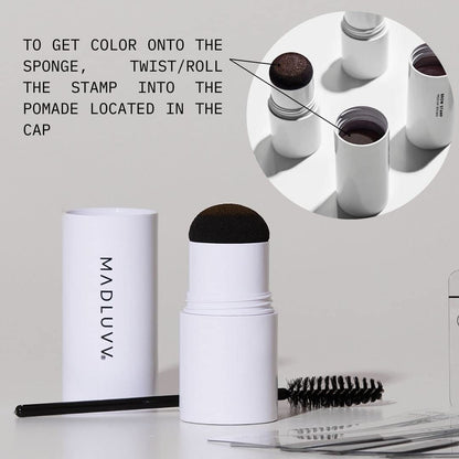 MADLUVV Brow Stamp Kit with 9 Stencils – Natural-Looking Brows (Auburn)