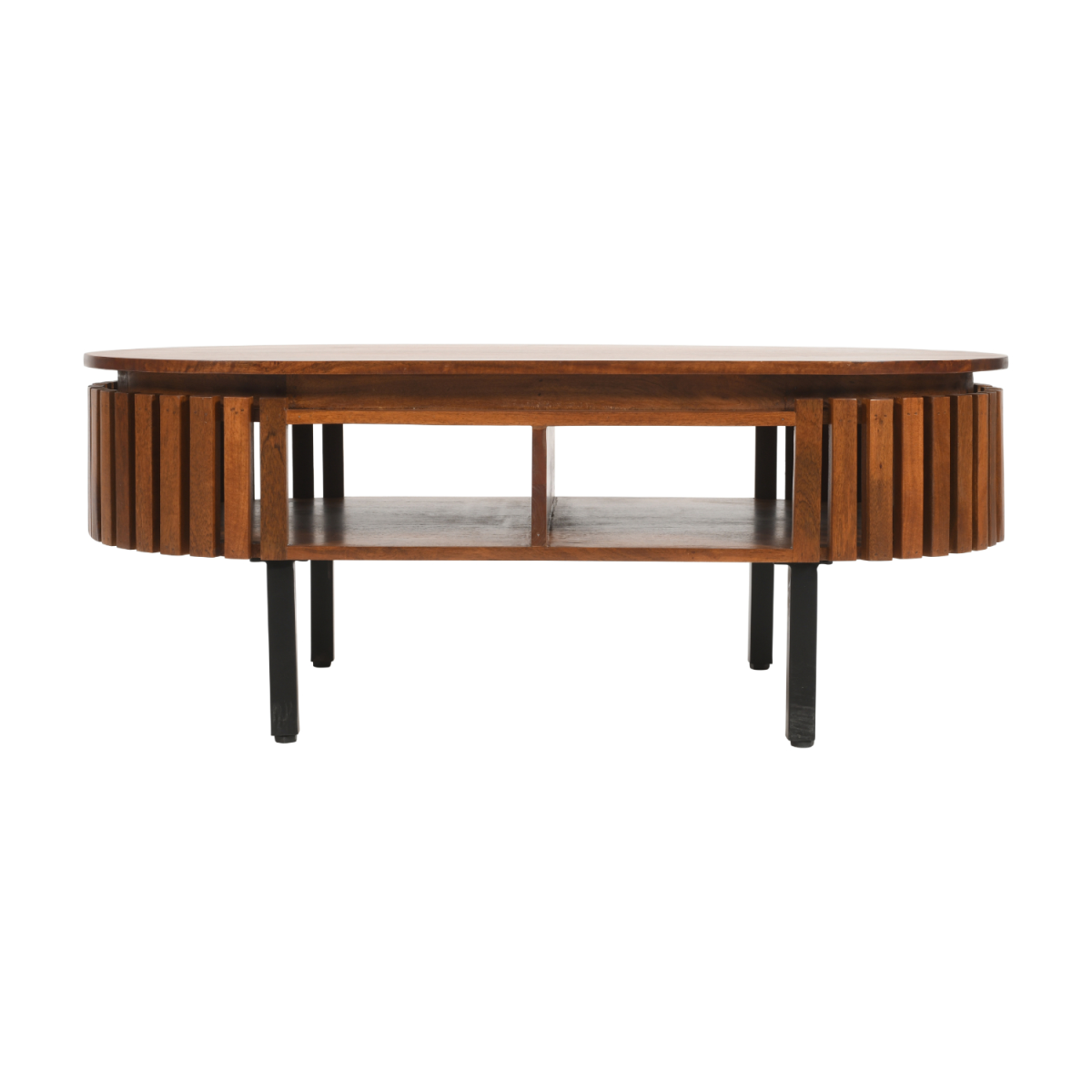 Slatted Mango Wood Rectangular Coffee Table