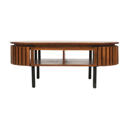 Slatted Mango Wood Rectangular Coffee Table