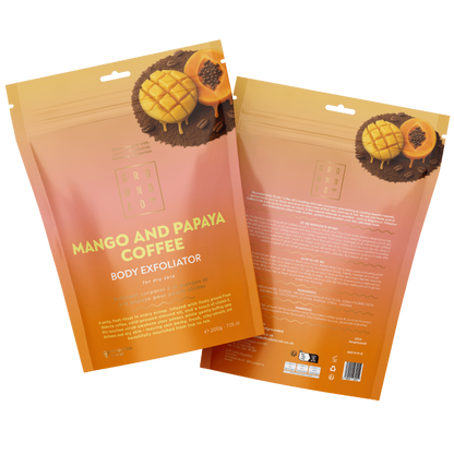 Mango and Papaya Coffee Scrub (200g) - For Dry Skin