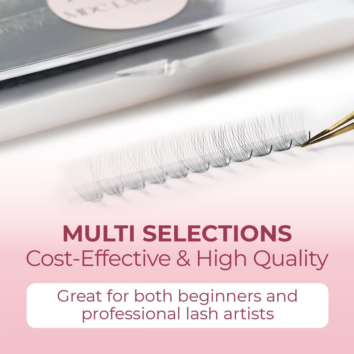 MDC LASHES Promade Fans - Premade Volume Lash Extensions 5D-20D, C/CC/D Curl, 8-16mm, 0.05/0.07 | Ultra Speed