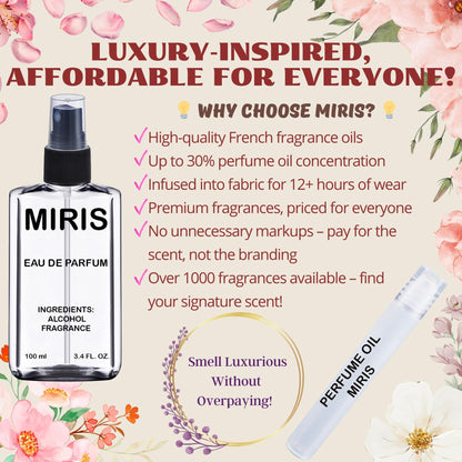 MIRIS No. 39782 Unisex Eau de Parfum – Long-Lasting Woody Floral Musk (100 ml)