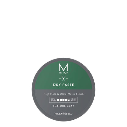 MITCH Dry Paste Texture Clay by Paul Mitchell – High Hold, Ultra Matte Finish for Men (3 oz)