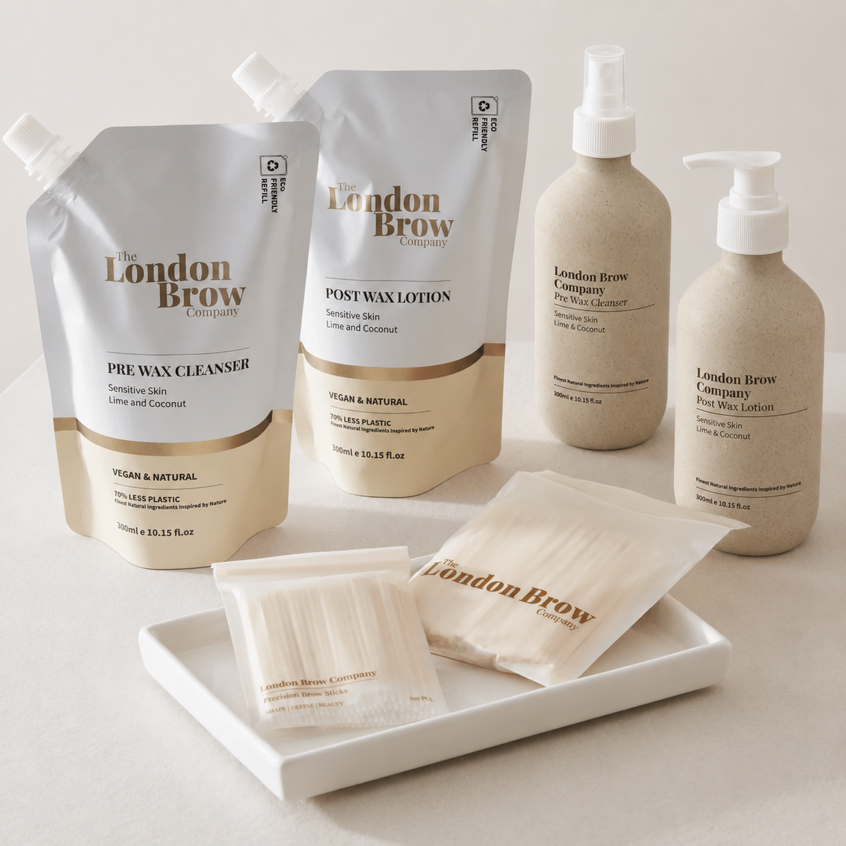 Pre-Wax Cleanser & Post-Wax Lotion Set - All Natural