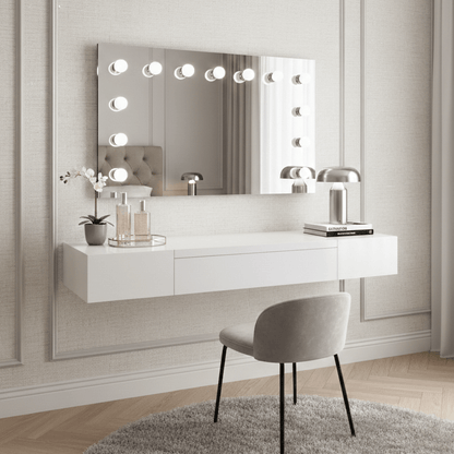 Nicole Hollywood Mirror Wall Mounted 100x60cm