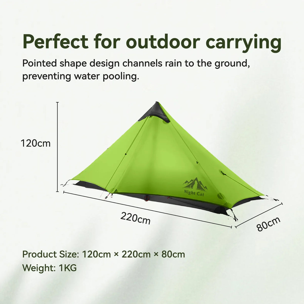 Night Cat 1 Person Ultra Lightweight Backpacking Tent