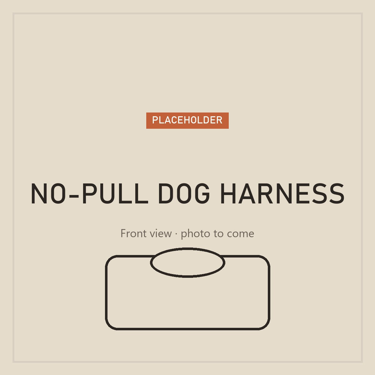 No-pull dog harness with handle, front view (placeholder)