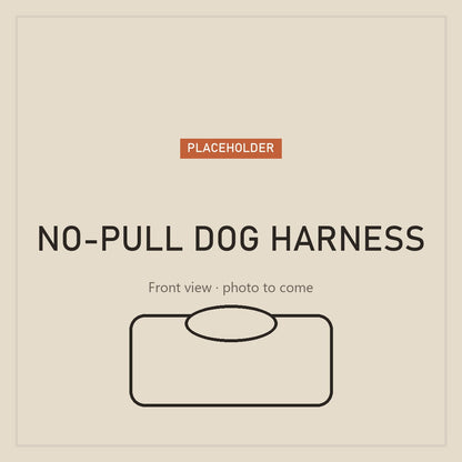 No-pull dog harness with handle, front view (placeholder)